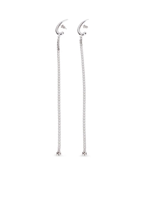 Panconesi crystal-embellished pendulum earrings - Silver