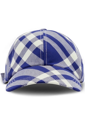 Burberry check-plaid cotton baseball cap - Blue