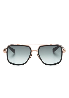 Balmain Eyewear BPS 108E square-frame logo-engraved sunglasses - Black