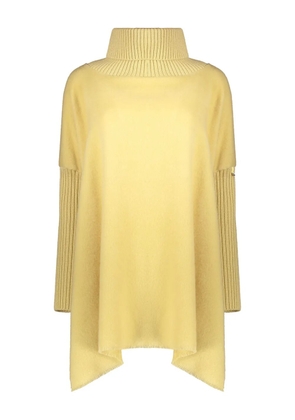 Herno high-collar asymmetrical shirt - Yellow