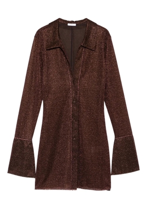 Oséree long-sleeve mini dress - Brown