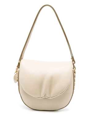 Stella McCartney Frayme chain-link faux-leather shoulder bag - Neutrals
