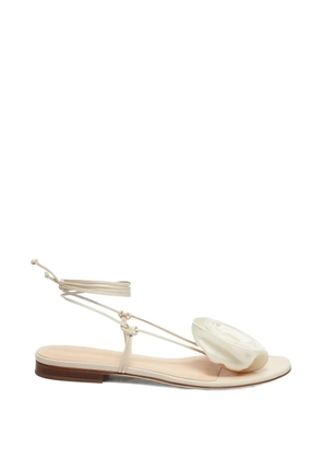 Magda Butrym flower-detail sandals - Neutrals
