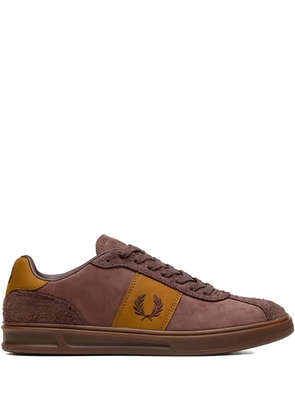Fred Perry suede logo-embroidered sneakers - Brown