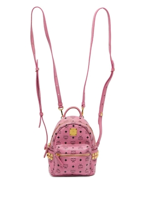 MCM Pre-Owned mini Stark Bebe Boo studded Visetos backpack - Pink