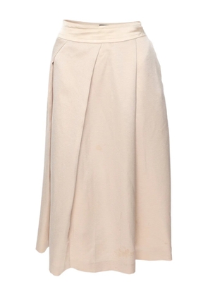 Emporio Armani Pre-Owned ribbed midi skirt - Neutrals