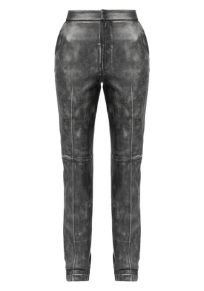 Alexander Wang washed leather trousers - Black
