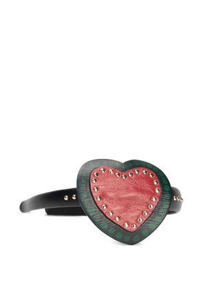 RED(V) studded heart headband - Black