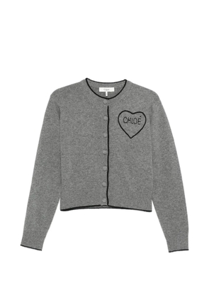 Chloé heart-motif buttoned cardigan - Grey
