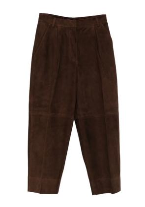 Seventy pleated cropped trousers - Brown