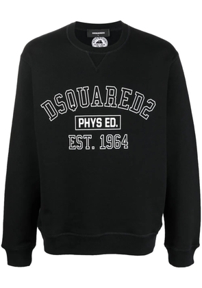 DSQUARED2 logo-print crew neck sweatshirt - Black
