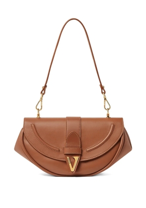 Versace Virtus leather shoulder bag - Brown