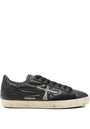 Premiata Steven glitter-panelsneakers - Black
