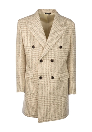 Brian Dales double-breasted checked coat - Neutrals