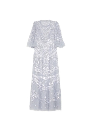Needle & Thread Anais sequin gown - Blue