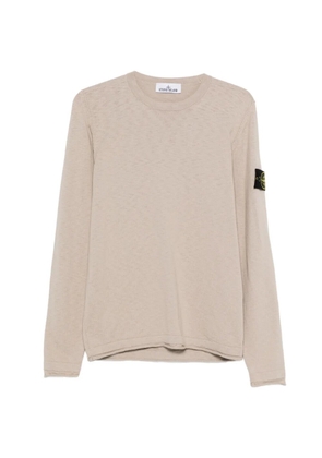 Stone Island Compass-motif crew-neck sweater - Neutrals
