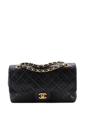 CHANEL Pre-Owned Classic Double Flap Bag Quilted Lambskin Medium shoulder bag - Black