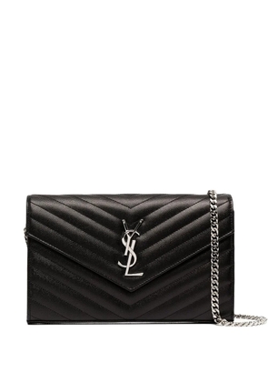 Saint Laurent Cassandre leather shoulder bag - Black