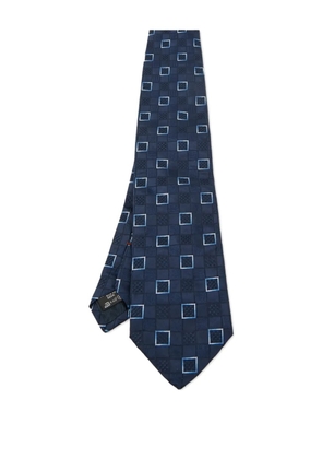 Ermenegildo Zegna Vintage square-pattern silk tie - Blue