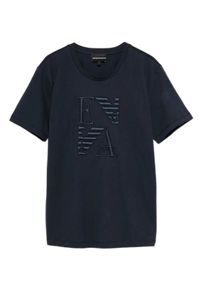 Emporio Armani logo-embroidered T-shirt - Blue