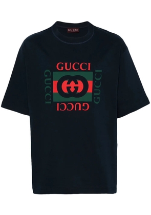 Gucci Interlocking G-print cotton T-shirt - Blue