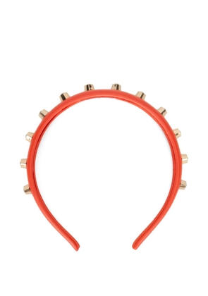 RED(V) studded headband - Orange