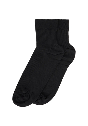 RED(V) ribbed socks - Black