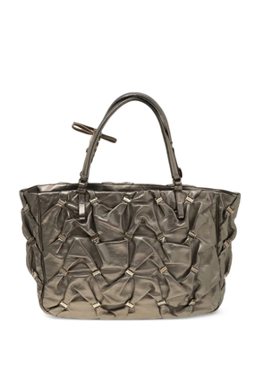 Ferragamo Pre-Owned textured leather tote bag - Gold