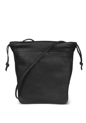 Il Bisonte drawstring leather cross body bag - Black