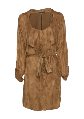 Elie Tahari Melrose belted top - Brown