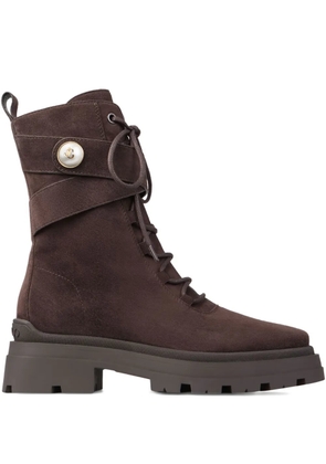Jimmy Choo 45mm Noemi lace-up combat boots - Brown