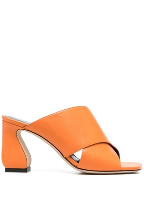 Si Rossi 80mm leather sandals - Orange