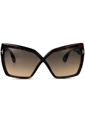 TOM FORD Eyewear cat-eye frame sunglasses - Brown