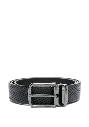 Emporio Armani engraved belt - Black