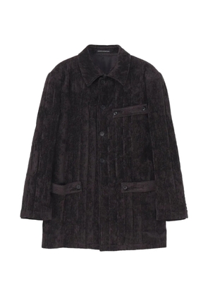 Yohji Yamamoto striped coat - Grey