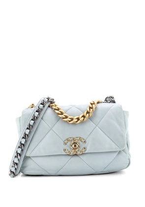 CHANEL Pre-Owned 19 Flap Bag Quilted Leather Medium crossbody bag - Blue