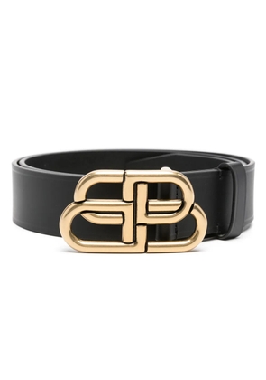 Balenciaga BB leather belt - Black