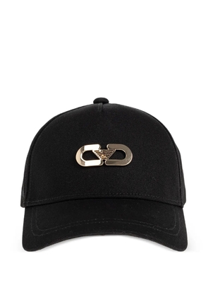 Emporio Armani logo-plaque cap - Black