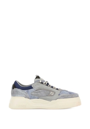 FENDI denim force sneakers - Grey