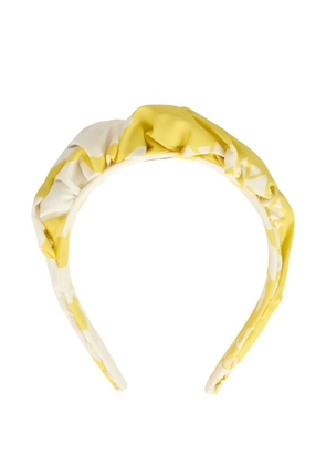 Valentino Garavani knotted print headband - Yellow