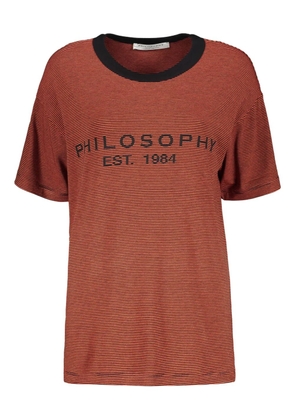 Philosophy Di Lorenzo Serafini striped T-shirt - Brown