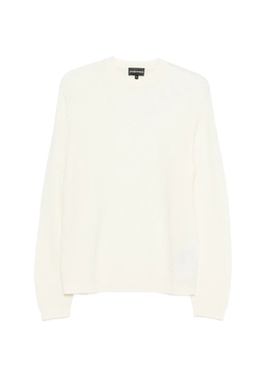 Emporio Armani crewneck textured sweater - Neutrals