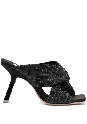 Sebastian Milano 100mm crystal-embellished sandals - Black