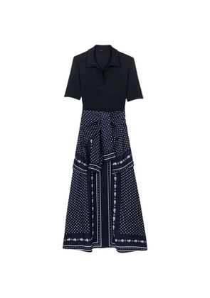Maje polka-dot maxi dress - Blue