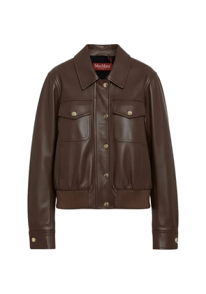 Max Mara Mstbiada buttoned chest-pocket jacket - Brown