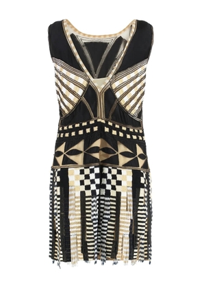 Alberta Ferretti beads-embellishment mini dress - Black