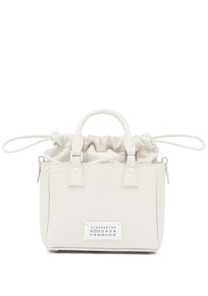 Maison Margiela 5AC Horizontal leather tote bag - White