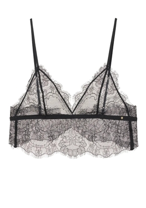 ANINE BING Lace scallop-hem bralette - Black
