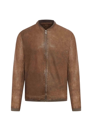 Salvatore Santoro zip-up leather jacket - Brown