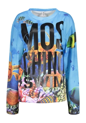 Moschino printed sweatshirt - Blue